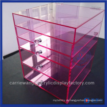 Factory Pink Lucite Acryl Organizer Schubladen